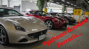 Canada's ambitious combustion engine ban, a completely flooded new car lot, and more. Typhoon Flooded Ferraris At Haa Kobe Ouch Youtube