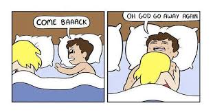 The 6 Stages Of Sharing A Bed With Your Partner Funny Memes Comics Cute Couples Cuddling