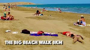 Gran Canaria On 17 06 20 Beach Walk On A Calima Day In Maspalomas Youtube