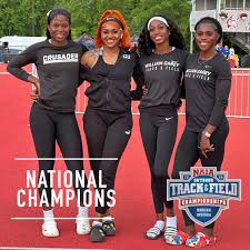National Champions‼️ Our women's 4x100 Meter Relay broke the National  record while running a time of 43.87 seconds. Their time set a new national  record, school record, and also the facility record!!