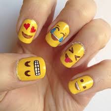 Top Amazing Emotion Nail Art Emoji Nails Finger Nail Art Yellow Nails