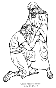 No, jesus does not need to be forgiven by anyone for any reason whatsoever. Jesus Restores Peter Coloring Page Coloring Rocks