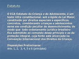 El nuevo texto es el siguiente:> cuando el contribuyente o responsable presente con la solicitud de devolución una garantía a favor de la nación, otorgada por entidades bancarias o de compañías de seguros, por valor equivalente al monto objeto de devolución, más las sanciones de que trata el artículo 670 de este estatuto siempre que. Sistema De Garantia De Direitos Estatuto O Eca Estatuto Da Crianca E Do Adolescente E Um Texto Infra Constitucional Sob A Egide Da Lei Maior Constituido Ppt Carregar