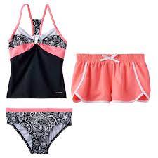 Girls 7 16 Zeroxposur Paisley Swirls Tankini Top Bottoms Shorts Swimsuit Set Kohls Swimwear Dress Swimwear Print Swimwear