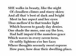 She Walks In Beauty By Lord Byron Poetry Reading She Walks In Beauty Poems Beautiful Poems