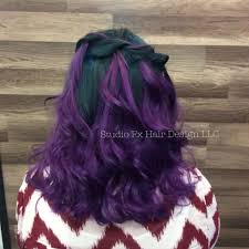 Purple And Green Elumen Green Roots Grape Purple Hair Purple Hair Hair Bright Hair