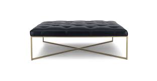Tablet Charme Black Square Ottoman Square Ottoman Leather Ottoman Coffee Table Black Leather Ottoman