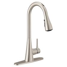 Maybe you would like to learn more about one of these? Moen U By Moen Smart Faucet Sarai Spot Resist Stainless 1 Handle Deck Mount Pull Down Voice Activated Kitchen Faucet In The Kitchen Faucets Department At Lowes Com