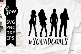 Download Disney Descendants Svg Free Disney Svg Hashtag Squad Goals Svg Instant Download Silhouette Cameo Png Free Svg Files Disney 0861 Freesvgplanet