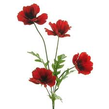 The price is per piece, this item is sold per 3 pieces. Poppy Wild Meadow Red Artificial Flowers Autumn Poppy Seasonal Single Varieties Florist Supplies Britannia Direct Limited