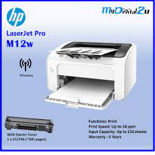 After setup, you can use the hp smart software to print, scan and copy files, print remotely, and more. Hp Laserjet Pro M12w Mono Laser Wifi Printer Shopee Malaysia