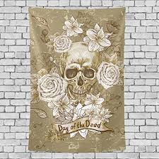 Maybe you would like to learn more about one of these? Coolprintall Home Decor Sugar Skull Dia De Los Muertos Tapestries Hanging Bedroom Living Room Decorations Polyester Tapestry Wall Art 90x60 Inches Wantitall