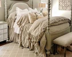 Linen duvet cover in white color. Linen Bedding Etsy
