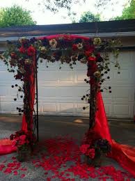This Is Beautiful Wedding Aisle Arbor Arch Ceremony Diy Flowers Outdoor Ceremony Purple Wedding Ar Fall Wedding Arches Halloween Themed Wedding Wedding Arch