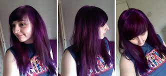 A very deep slightly purple toned grey hair dye; Manic Panic Purple Haze On Stripped And Bleached Hair Previously Dark Brown Black Url Ourhopesand Over Bleached Hair Manic Panic On Dark Hair Bleached Hair