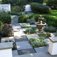 Allee En Damier Melange Dalles Et Gravillons Amenagement Paysager De Petits Jardins Amenagement Paysager Pour Petite Arriere Cour Amenagement Cour