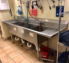 duke nsf triple basin sink with drying