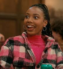 WornOnTV: Whitney's pink checked jacket