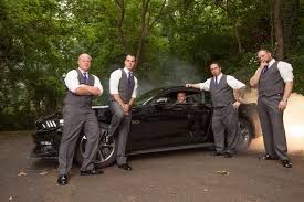 Wedding Day Ford Mustang Burnout With Groomsmen Weddingideas Weddings Groomsmen Ideas Fun Wedding Photography Car Themed Wedding Wedding Photography