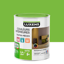 La peinture vert sauge est alors un excellent choix pour souligner des moulures par exemple. Peinture Vert Vert 5 Satin Luxens Couleurs Interieures Satin 0 5 L Leroy Merlin
