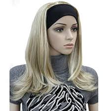 Long Straight Wave Headband Synthetic Wigs Blonde