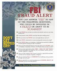 Incomplete installation of an application that supports the fbi format the fbi file which is being opened is infected with an undesirable malware. Fraud Alert Poster Fbi