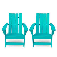 Provide ample seating with outdoor sectional sofas and chairs. Encino 2pk Resin Contemporary Adirondack Chairs Teal Christopher Knight Home Target