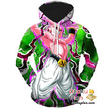 Dbz Transcendent Majin Buu Kid Zip Up Hoodie Dragon Ball Z 3d Zip Up Hoodies And Clothing Hoodie Print Hoodies Zip Up Hoodies