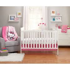 Hello Kitty Cute As A Button 3 Piece Crib Bedding Set Walmart Com
