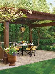 Building Blocks For A Perfect Patio Pergola Backyard Backyard Landscaping