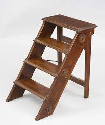 Maybe you would like to learn more about one of these? French Mahogany Folding Step Ladder With Four Steps That Have A Molded Edge The Sides With Carved Four Pet Small Woodworking Projects Iron Latches Step Ladder