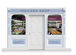 3 Drop Taunton Shop Front Village Shop Mural 240cm Shopping Design