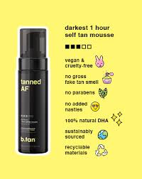 Tanned Af 1 Hour Self Tan Mousse - B.Tan | Ulta Beauty