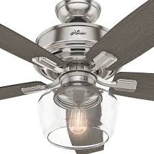Hunter Fan 52 Bennett 5 Blade Ceiling Fan With Remote Light Kit Included Reviews In 2020 Ceiling Fan With Remote Ceiling Fan With Light Brushed Nickel Ceiling Fan