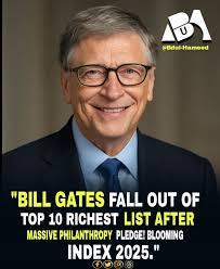 Microsoft co-founder Bill Gates has dropped to 12th place