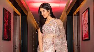 Katrina Kaif defined elegance in a pink Rahul Mishra embroidered sari |  VOGUE India