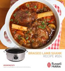 Slowly Carefully Cooked With A Russell Hobbs Slow Cooker Is Going To Make This Wine Braised Lamb Shank With Ro Paleo Freezer Meals Paleo Freezer Lamb Shanks