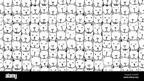 Plus, it's an easy way to celebrate each season or special holidays. Seamles Patterns With Cute Hand Drawn Cats Vintage Vector Illustration Doodle Art Background With Cat Faces Adult Coloring Pages Zentangle Colori Stock Vector Image Art Alamy