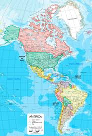 Mapa de América: Político y Físico (Mudo y con Nombres) + Países