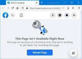 Fix] This Page Isn't Available Right Now Error In Facebook – Askvg