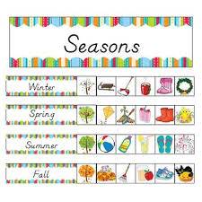Kindergarten Seasonal Pocket Chart Games