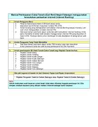 Jul 01, 2019 · pejabat daerah dan tanah klang jalan kota, 41902 klang selangor darul ehsan. Pdf Manual Pembayaran Cukai Tanah Quit Rent Negeri Selangor Menggunakan Kemudahan Perbankan Internet Internet Banking Edos Edos Academia Edu