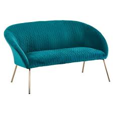 Deco exotique canapé 2 places déco salon mobilier velours décoration causeuse canapé design. Canape 2 Places Design Velours Lya 142cm Vert