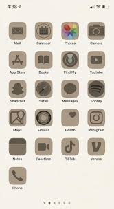 36 Iphone Home Screen Icons App Icon Covers For Ios 14 Brown Beige Theme Instagram Text Minimalist Social Media Icons Cover In 2021 App Icon Homescreen Screen Icon