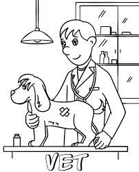 Badger coloring pages (6) barbie (122) bat coloring pages (6) batman (10) bear coloring pages (27) beauty and the beast (8) beaver coloring pages (19) bee coloring pages (25) biology (9) bird coloring pages (60) brawl stars (38) bug coloring pages (24) bull coloring pages (10) butterfly coloring pages (69) cars (11) cars (34) cartoon (110) cat. Vet Examines A Dog Coloring Page Printable Picture