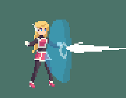 Pixel Art Animation Shield Block Indie Game Girl Anime Pixel Art Pixel Art Characters Pixel Art Tutorial