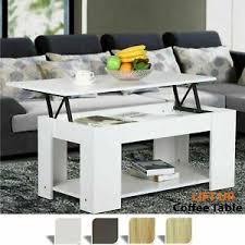 Joolihome coffee table, lift up top tea table with hidden storage for home and office, wood & metal living room furniture table for receiving, dining, working (oak) 4.1 out of 5 stars 172 £65.99 £ 65. Wooden Coffee Table With Storage Lift Top Up Drawer Desk Living Room White Black Ebay