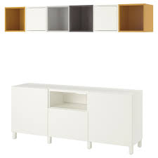 Besta Eket Tv Schrankkombination Weiss Hellgrau Dunkelgrau Goldbraun Hier Bestellen Ikea Osterreich Eket Ikea Tv Storage