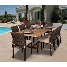Amazonia Lens 9 Piece Dining Set By International Home Miami 1799 00 Sc Dianrect Liberside Features Patio Dining Set Outdoor Patio Furniture Patio Dining