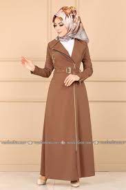 Modaselvim Ferace Fermuar Detay Kemerli Ferace Ah3212 Taba The Dress Kiz Elbiseleri Basortusu Modasi